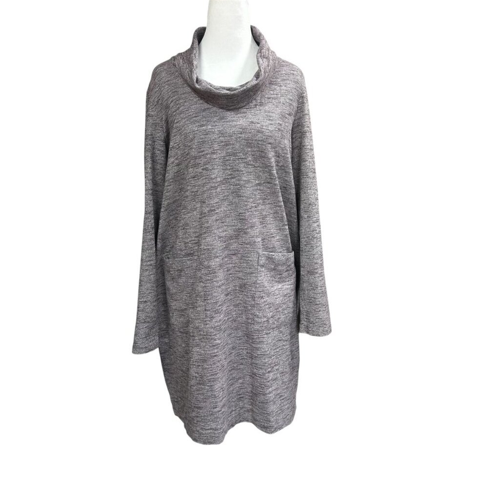 J. Jill Pure Jill Cozy Knit Cowl Neck Tunic Dress Sz M